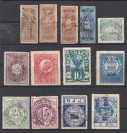 DANEMARK PETIT LOT - FISCAUX ET CHEMIN DE FER - Revenue Stamps