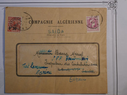 BL4 ALGERIE BELLE LETTRE  RR  1944 A SAAIDA REDISTRIB. ORAN   +PREOBLITéRé+AFFRANCH. INTERESSANT++ - Covers & Documents