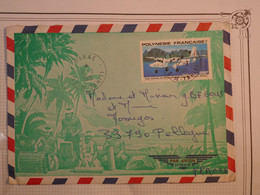 BL4 POLYNESIE    BELLE LETTRE 1981 PETIT BUREAU PIRAE A PELLEGUE FRANCE+LE 26F  +AFFRANCH. PLAISANT++ - Storia Postale