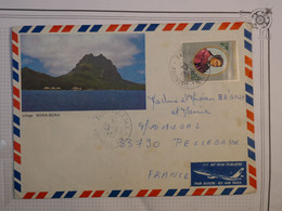 BL4 POLYNESIE    BELLE LETTRE 1980 PAPEETE A PELLEGUE FRANCE+PA 109 +BORA BORA+AFFRANCH. PLAISANT++ - Storia Postale