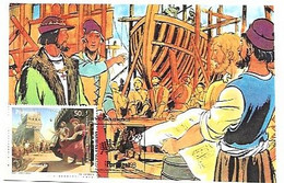 Portugal & Maximum, 500 Years Of The Maritime Route To India,  D. Manuel, Visit The Shipyards, Lisbon 1998 (4) - Personnages Historiques