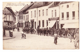 BAVAY (59) CPA - L'arrivée De L'armée Anglaise En 1914 - Magasin : Druard - Gumez - CHAUSSURES - Bavay