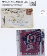 Ireland Postage Due Dublin 1846 Cover To England With 1d Red Pl64, Underpaid With MORE/TO/PAY Of Dublin - Impuestos