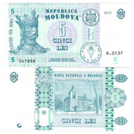 Moldova 5 Lei 2015 UNC - Moldavië