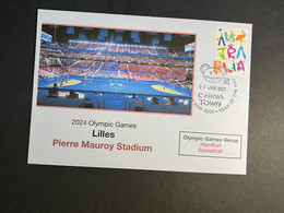 (3 N 18) 2024 France - Paris Olympic Games (1-1-2023) Location - Lilles Pierre Mauroy Stadium (Handball - Basketball) - Summer 2024: Paris