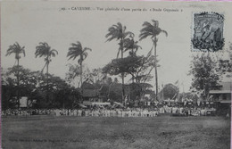 C. P. A. : GUYANE : CAYENNE : Vue Générale D'une Partie Du "Stade Guyanais", Animé, Timbre En 1927, Tampon "F. TANON" - Cayenne