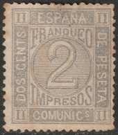 Spain 1872 Sc 176 Espana Ed 116 MNG(*) Heavy Toning Spots - Unused Stamps