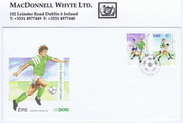 Ireland Football 1994 FIFA World Cup Soccer 32p + 32p Set On Cachet First Day Cover, Pictorial Cds 31 V 1994 - FDC