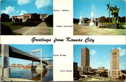 Missouri Kansas City Greetings Showing Nelson Gallery Volker Memorial Paseo Bridge And Civic Center 1961 - Kansas City – Missouri