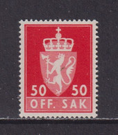 NORWAY - 1955-82 Official  50o Never Hinged Mint - Oficiales