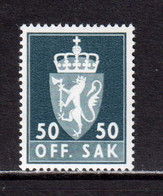 NORWAY - 1955-74 Official 50o Never Hinged Mint - Dienstmarken