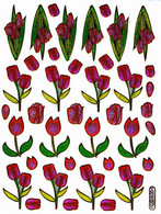 Bunte Tulpen Aufkleber Metallic Look / Tulip Sticker 1 Sheet - Scrapbooking