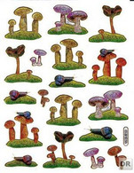 Pilze Pfiifer Aufkleber Metallic Look / Mushroom Sticker 1 Sheet - Scrapbooking