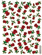 Blumen Rosen Aufkleber Metallic Look / Rose Sticker 1 Sheet - Scrapbooking