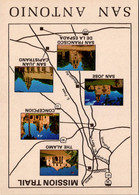 Texas San Antonio Map Of Mission Trail - San Antonio