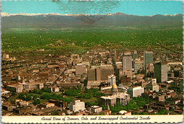 Colorado Denver Aerial View With Snowcapped Continental Divide - Denver