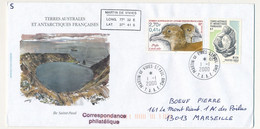 TAAF - Env. Affr 2,70F/0,41e Puffin  1,00f/0,15e Mica - St Martin De Vivies St Paul Ams 1/1/2000 - Lettres & Documents