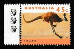 ⭕1994 - Australia Kangaroos & Koalas 'red Kangaroo Hopping' (3rd Reprint - 3 Koalas) - 45c Stamp MNH⭕ - Proofs & Reprints