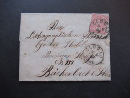 AD NDP 1869 Nr.16 EF Kleiner Faltbrief Mit Inhalt Stempel K1 Glogau Nach Reichenbach In Schlesien Lacksiegel Mit Kanone - Storia Postale