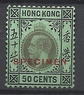 UK  Hong Kong      N° 109  SPECIMEN    Neuf  *       B/TB     Voir Scans   Soldé ! ! ! - Ongebruikt