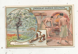 Chromo, Chocolat GUERIN-BOUTRON,  Arbre , TREMBLE ,  2 Scans - Guérin-Boutron