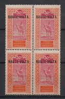 HAUTE-VOLTA - 1922 - N°Yv. 28 - Targui 30c Orange - Bloc De 4 - Neuf Luxe ** / MNH / Postfrisch - Ungebraucht