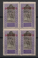 HAUTE-VOLTA - 1924 - N°Yv. 34 - 25c Sur 5f Violet - Bloc De 4 - Neuf Luxe ** / MNH / Postfrisch - Unused Stamps