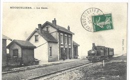 62   HUCQUELIERS  LA  GARE  TRAMWAY - Autres & Non Classés