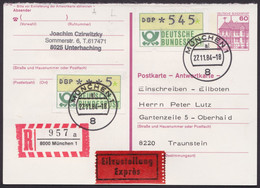 P137 II, A, R-Eilbotenkarte, Gute Zusatzfrankatur, Bedarfstext, Ankunft - Postkarten - Gebraucht