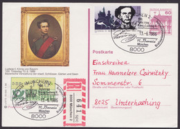 P138, Ludwig Von Bayern", R-Karte Mit Pass. Zusatzfr., Pass. SSt, Bedarfstext - Postkarten - Gebraucht