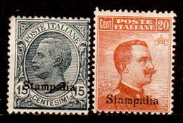 Egeo-OS-358- Stampalia: Original Stamps And Overprint 1921-22 (++) MNH - Quality In Your Opinion. - Aegean (Stampalia)