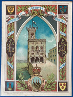 Saint MARIN 1894 Entier Lettre Recommandé à 5 LIRE Busta Postale Da 5 Lire (a Le Titre Du Timbre Le Plus Grand Au Monde) - Interi Postali