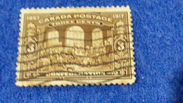 KANADA-1917-  DOMİNION OF CANADA-..3C.  DAMGALI - Used Stamps