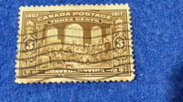 KANADA-1917-  DOMİNION OF CANADA-..3C.  DAMGALI - Used Stamps