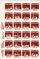 Denmark; Christmas Seals.  Churches; Self Adhesive  Full Sheet 1982.   MNH(**), Not Folded. - Fogli Completi