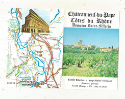 Publicité , Vins ,alcool ,Chateauneuf Du Pape,Côtes Du Rhône , Domaine Saint Siffrein,Orange ,tarif , Plan,frais 1.65 E - Publicités