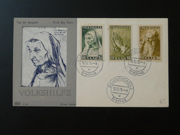 FDC Peinture Paintings Albrecht Durer Volkshilfe Sarre Saar 1955 - FDC