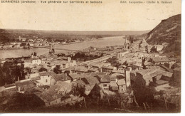 SERRIERES VUE GENERALE SUR SERRIERES ET SABLONS 1921 - Sonstige & Ohne Zuordnung