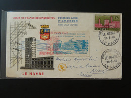 FDC Vignette Société Philatélique Le Havre 76 Seine Maritime 1958 - Lettere