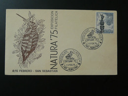 Lettre Cover Oiseau Bird Natura 1975 San Sebastian Espagne Spain - Werbestempel