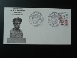 FDC Albert Schweitzer Prix Nobel De La Paix Kaysersberg 68 Haut Rhin 1975 - Albert Schweitzer