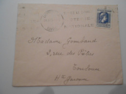 France Marianne D Alger , Lettre De Chambery 1945 Pour Toulouse - 1944 Marianne Van Algerije