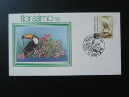 Lettre Cover Oiseau Toucan Bird Florissimo Dijon 21 Cote D'Or 1990 - Afstempelingen & Vlagstempels