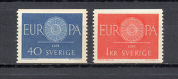 SUEDE   N° 454 + 455   NEUFS SANS CHARNIERE    COTE  0.90€    EUROPA - Unused Stamps