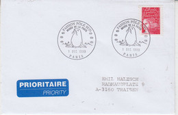 France Cover Passion Pöle Sud (Penguin) Ca Paris 1 DEC 1999 (XA177) - Antarctic Wildlife