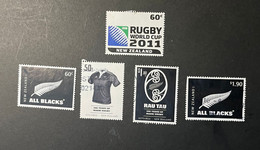 (STAMPS 7-1-2023) New Zealand (used / Tamponer) Rugby All Black (5 Stamps) - Usados