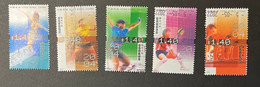 (STAMPS 7-1-2023) Hong Kong (used / Tamponner) SPORT (5 Used) - Oblitérés