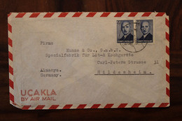 Turquie 1949 Türkei Air Mail Cover Par Avion Turkey Türkiye - Brieven En Documenten