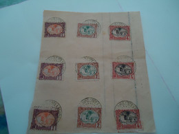 SOMALI  FRENCH  USED STAMPS 9   ON PAPER  WITH POSTMARK 1902 - Sonstige & Ohne Zuordnung