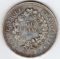 Pièce 50 Francs 1975 Superbe   En Argent  Superbe - 50 Francs